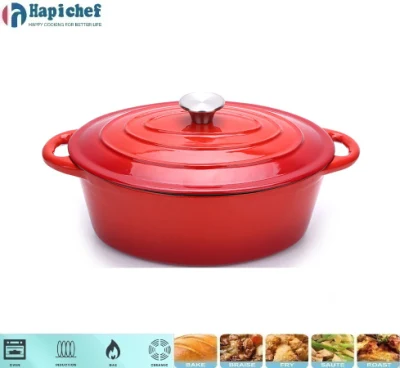 Cuisinart Oval Cast Iron Casserole Matte Grey 7 Qt